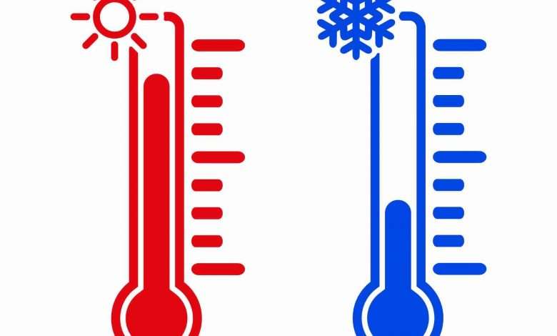 The Thermometer Icon. High And Low Temperature