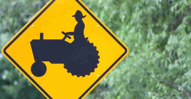 Farming Road Sign