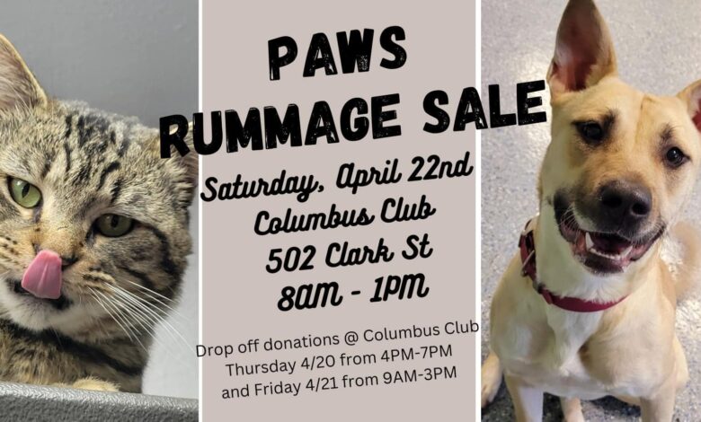 Paws Rummage Sale 2023 780x470