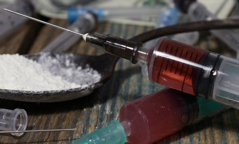 Bigstock Close Up Syringes With Narcoti 468664647 780x470
