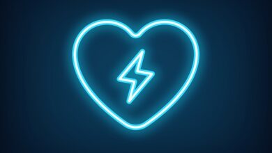 Bigstock Outline Neon Electric Heart Ic 477649463 390x220