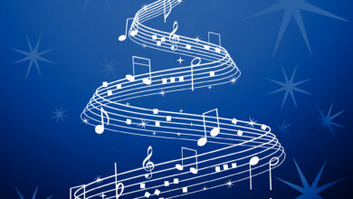 Bigstock Musical Tree Christmas Over Bl 6412242 390x220