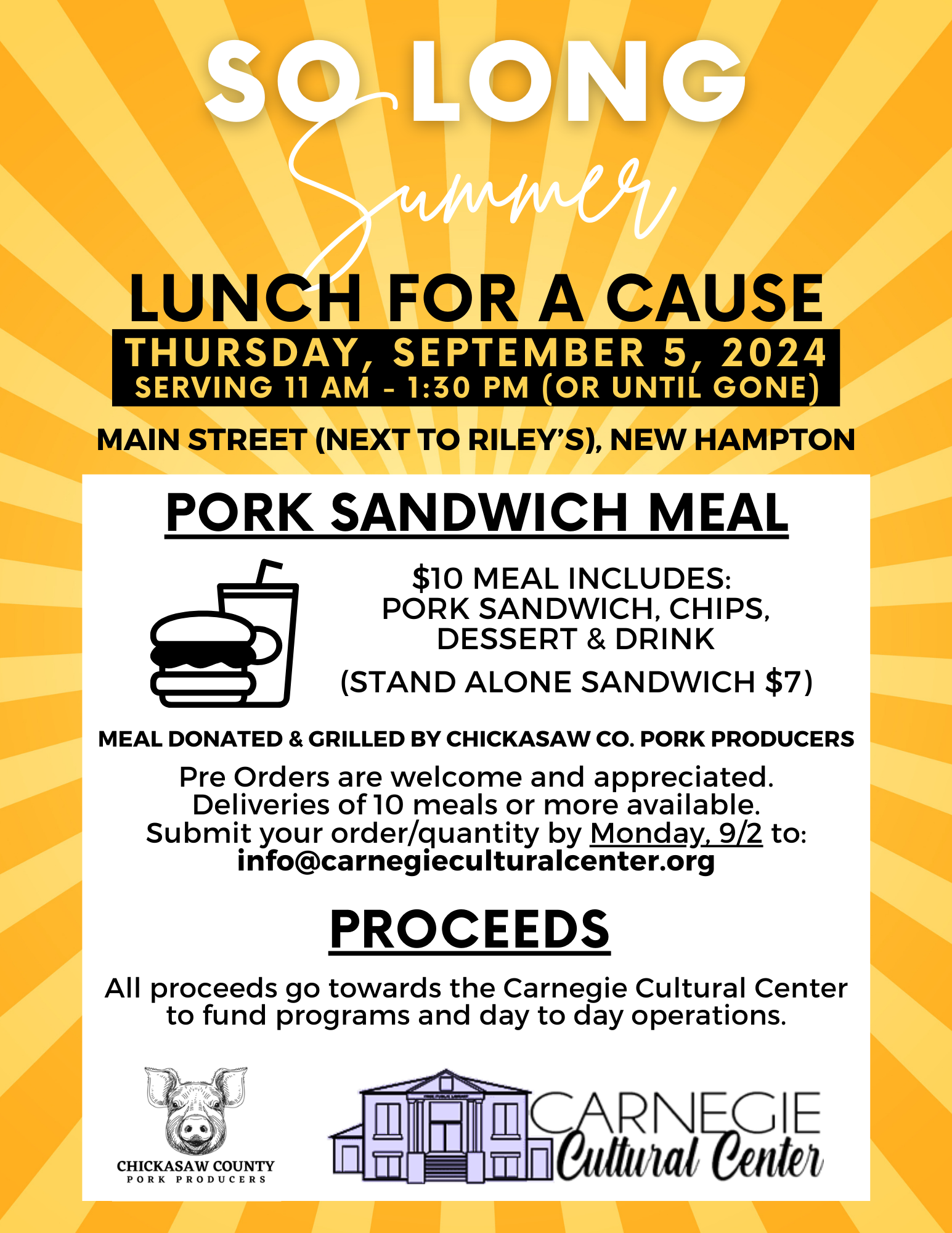 Chickaasaw County Pork Producers Lunch