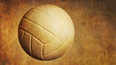 A Volleyball On A Grunge Textured Background