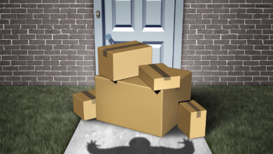Bigstock Package Theft And Porch Pirate 338459161 390x220