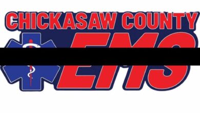 Chickasaw County EMS Logo With Black Line For Fallen Member 390x220