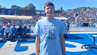 Carson Laures High Jumping Freshman For New Hampton 390x220