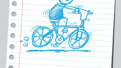 Bigstock Scribble Boy Riding Bicycle 27089693 390x220