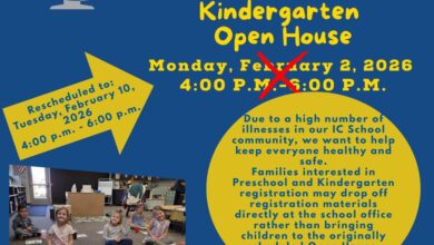 IC Preschool Kindergarten Open House Postponed 390x220