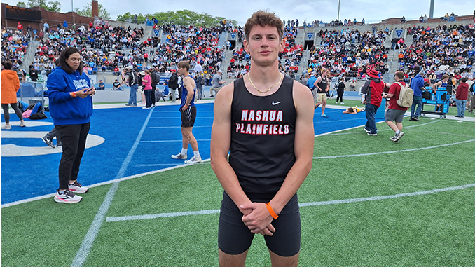 Nashua Plainfields Landon Foelske 1A Boys 400 Meter Hurdles