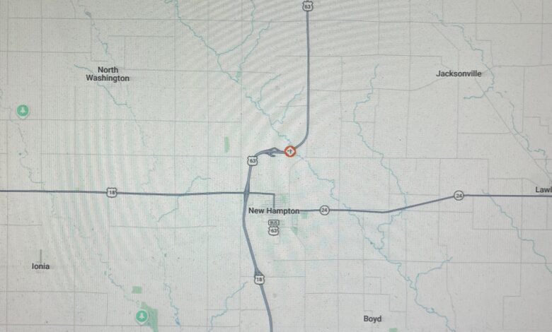 DOT Map Wapsipinicon Bridge Project Near New Hampton 780x470