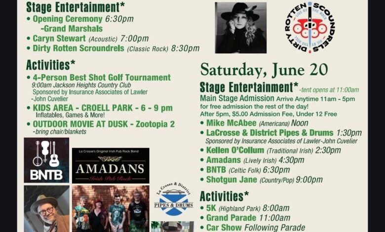 Lawler Irish Fest 2026 Schedule 780x470