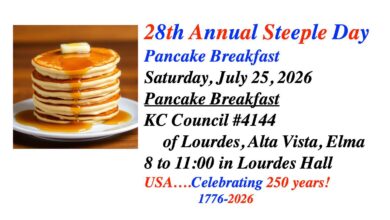 28th Steeple Day Pancake Breakfast 390x220