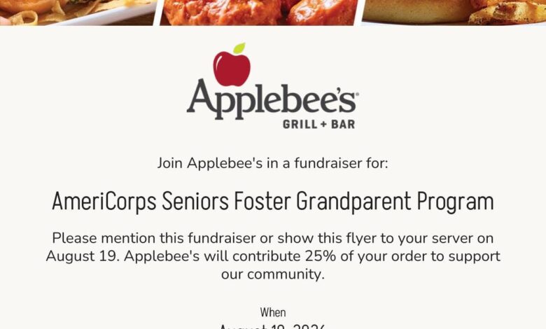 Applebees Foster Grandparent Fundraiser Aug 2026 780x470
