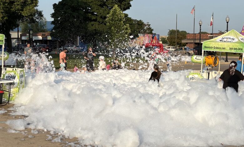 Rescheduled Charles City Police "National Night Out" Gets Great Weather, Turnout National Night Out Foam Party Scaled 780x470