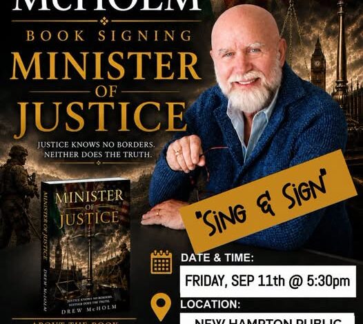 Drew McHolm Book Event At NHPL 526x470