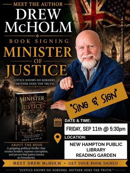 Local Book Author, Pastor to Sing and Sign at New Hampton Public Library Friday (Sept. 11) - 95.1 The Bull