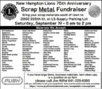 NH Lions Fall 2026 Scrap Metal Fund Drive 148x130