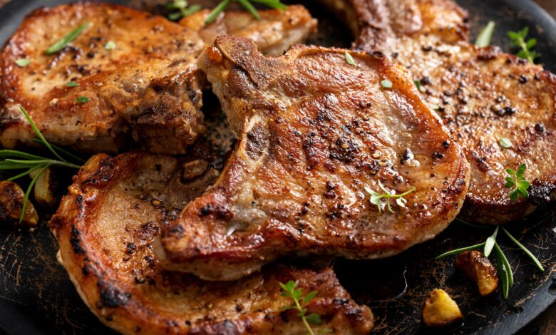 grilled,or,pan,fried,pork,chops,on,the,bone,with